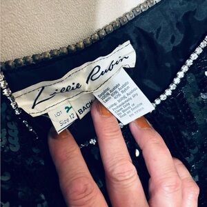 Lillie Rubin Black Sequin Top